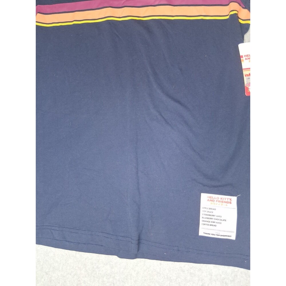 NWT BoxLunch Sanrio Hello Kitty & Friends Kawaii Mart Ringer Shirt Navy M Y2K - Picture 4 of 10